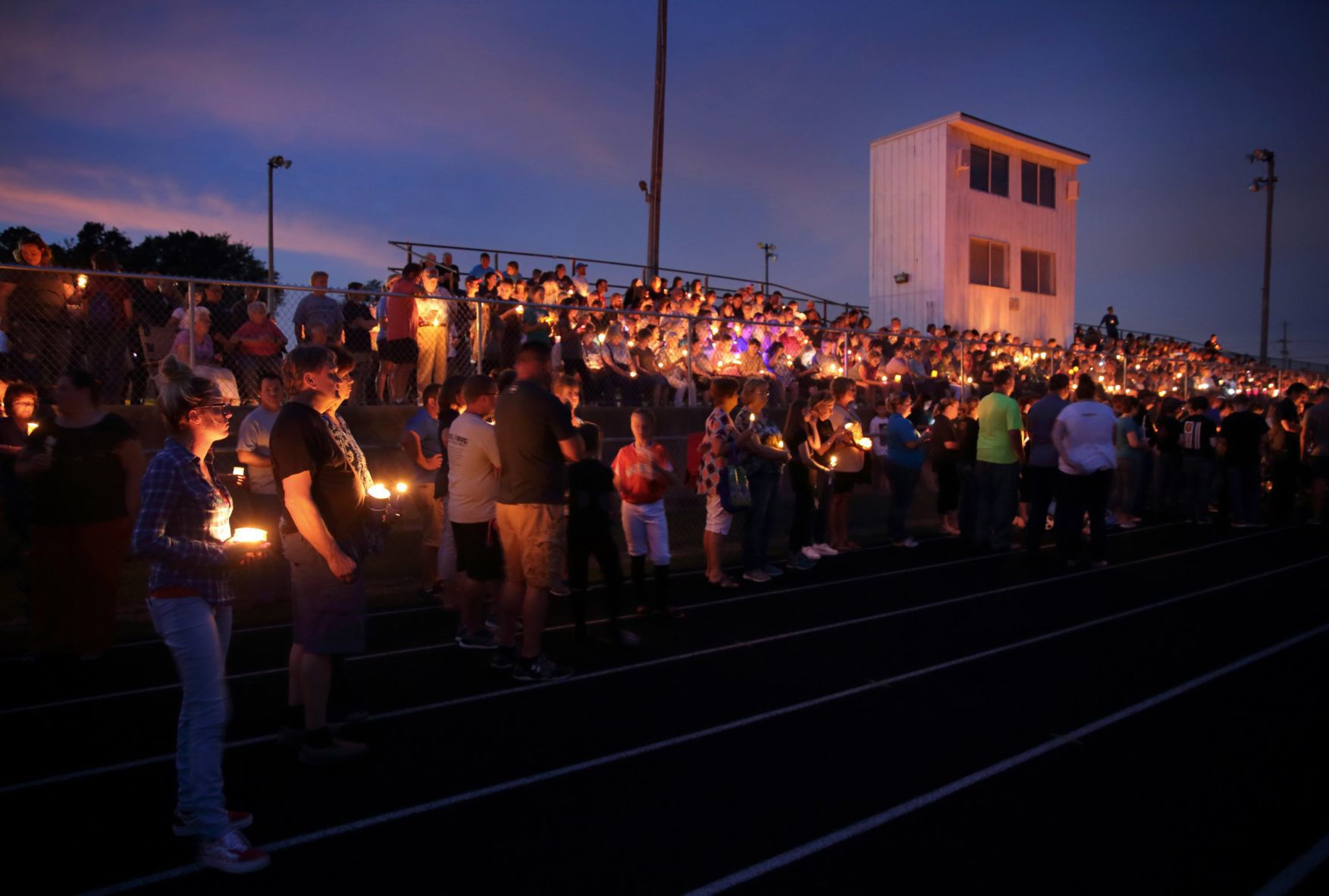 Waterloo community holds candlelight vigil for Trooper Nick Hopkins